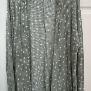 LuLaRoe Mackenzie Sage Polka Dot Cardigan